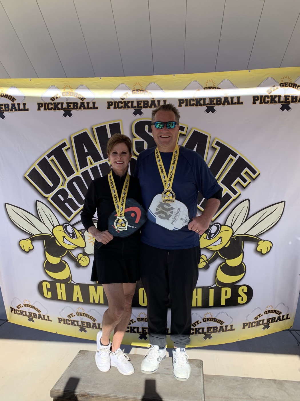 John and Susan at pickleball tournament